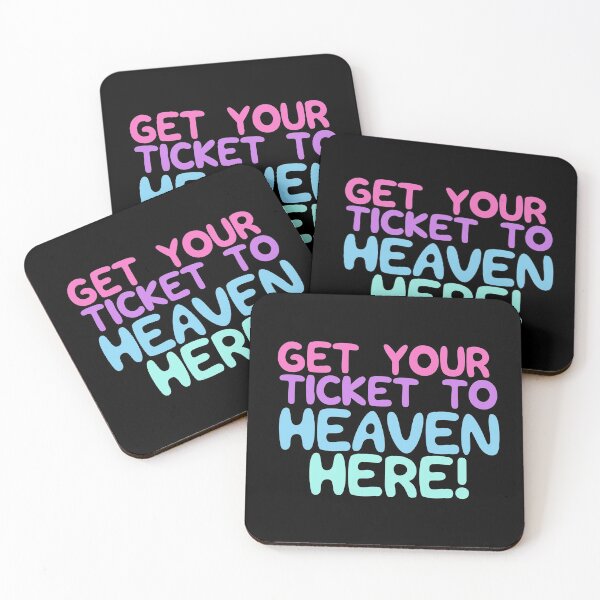 Item preview, Get your ticket to heaven here pink vintage designed and sold by Scoopivich.