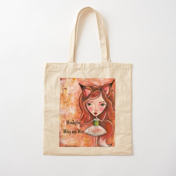 Wiley Fox - Whimsitale Girl Cotton Tote Bag