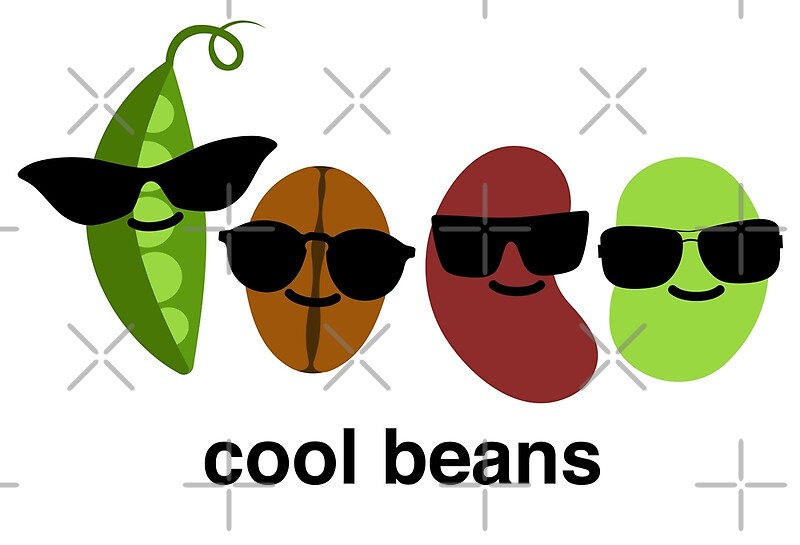 "Cool Beans Beans Wearing Sunglasses" by epitomegirl Redbubble