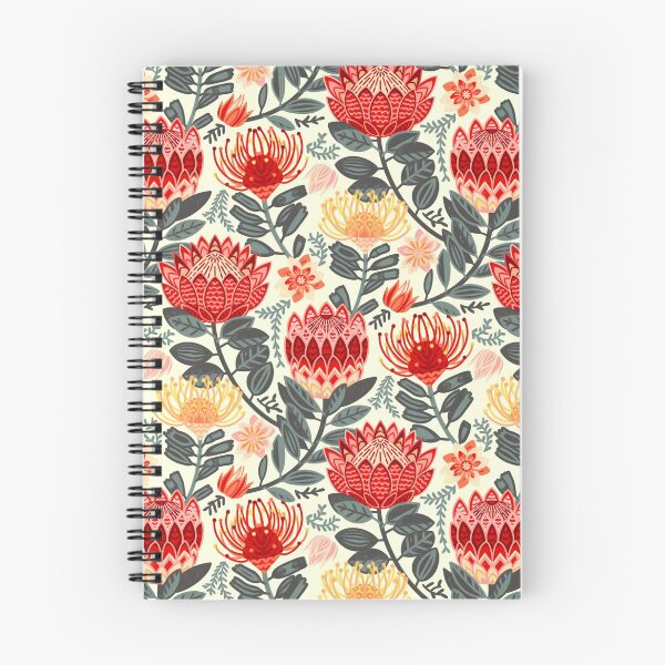 Item preview, Protea Chintz - Grey & Red designed and sold by TigaTiga.
