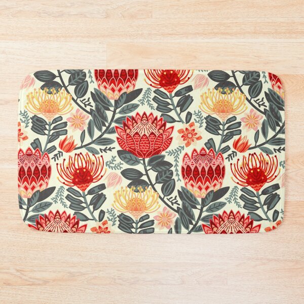 Item preview, Protea Chintz - Grey & Red designed and sold by TigaTiga.