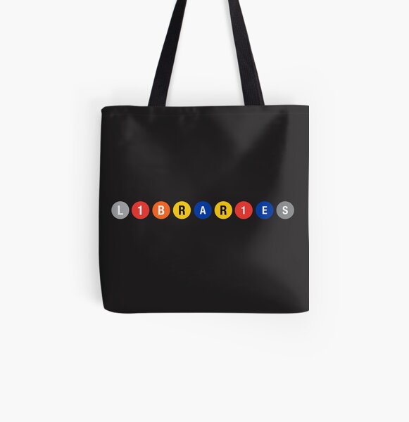 All Aboard the Library Train! All Over Print Tote Bag