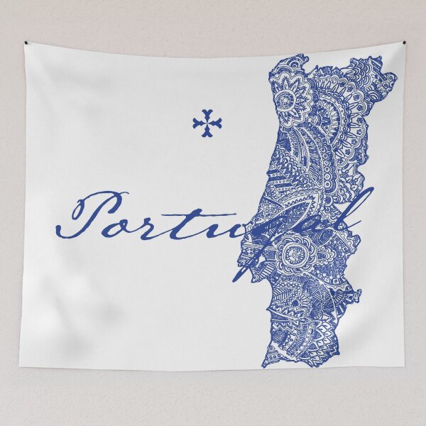 Item preview, Modern Blue Portugal and Portugal Country Shape designed and sold by letsgoto.