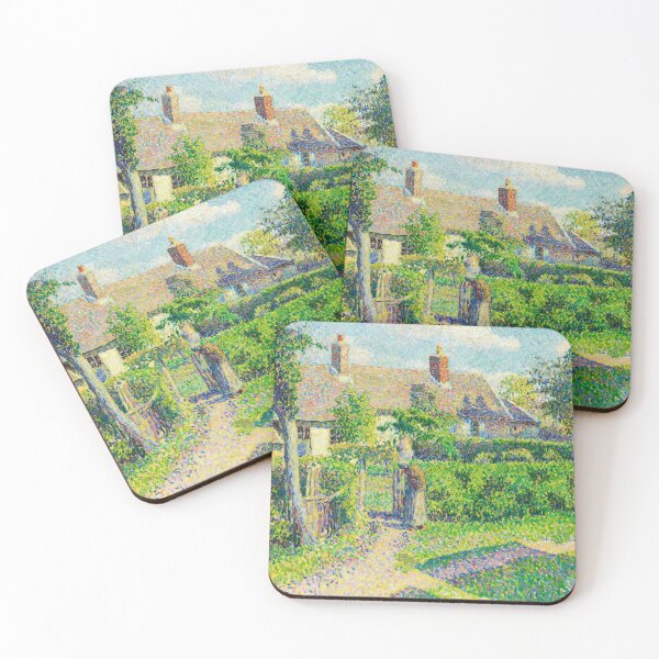 Item preview, Peasants' Houses, Eragny by Camille Pissarro (1887) designed and sold by allhistory.