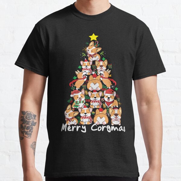 Merry Corgmas. Christmas Corgis. Corgis Christmas Tree Classic T-Shirt