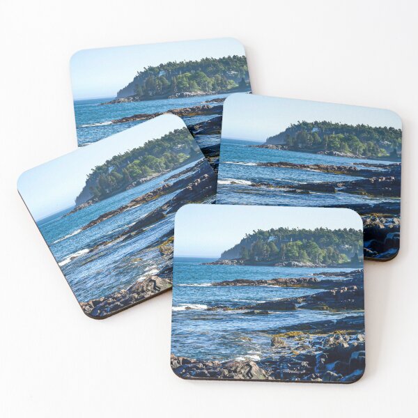 Item preview, Costal Vibes // Northeastern Maine Rocks and Ocean Photograph designed and sold by catbyrdcolorado.