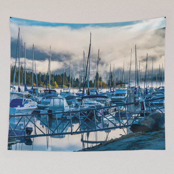 Item preview, Early Boat Fog // Lake Dillon Colorado Nautical Harbor Docking of the Boats designed and sold by catbyrdcolorado.