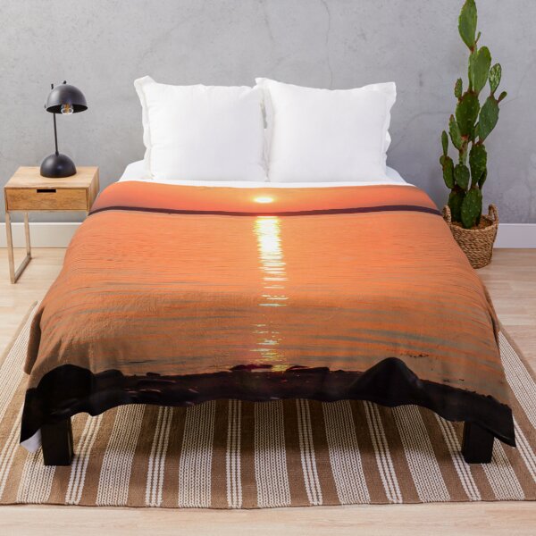 Item preview, Long Sunset // Orange Yellow Sky Reflecting Off the Waves of the Water designed and sold by catbyrdcolorado.