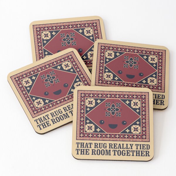 The Big Lebowski - Tapis - Ce tapis liait vraiment la pièce ensemble Dessous de verre (lot de 4)