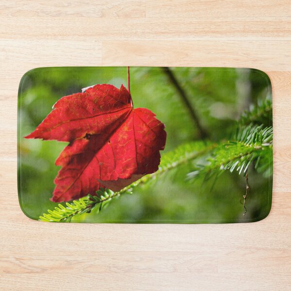 Item preview, Red Leaf Macro // High Resolution Photograph in the Evergreen Trees designed and sold by catbyrdcolorado.