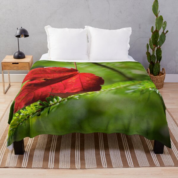 Item preview, Red Leaf Macro // High Resolution Photograph in the Evergreen Trees designed and sold by catbyrdcolorado.