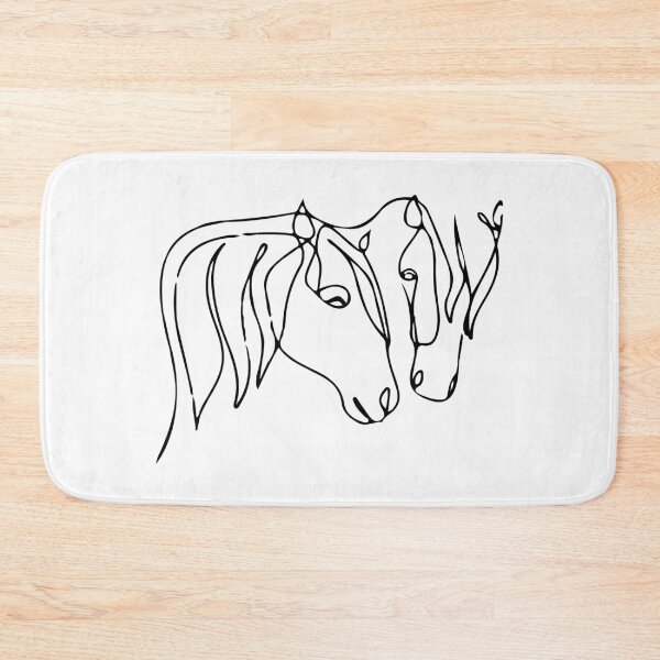 Item preview, Horses (black lines) designed and sold by didijuca.