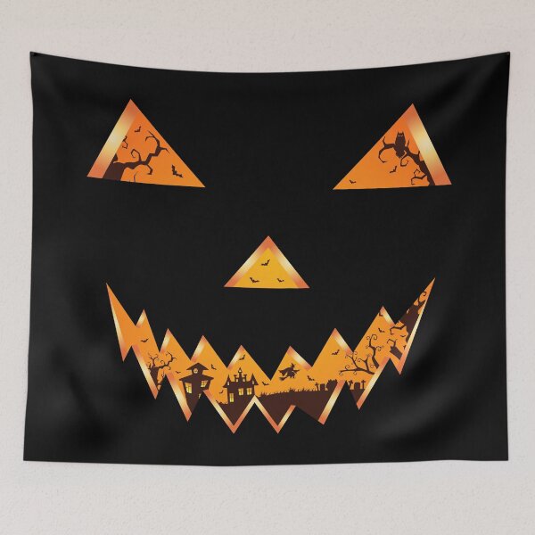 Item preview, Scary Spooky Pumpkin Face Evil Witch Town designed and sold by mrhighsky.