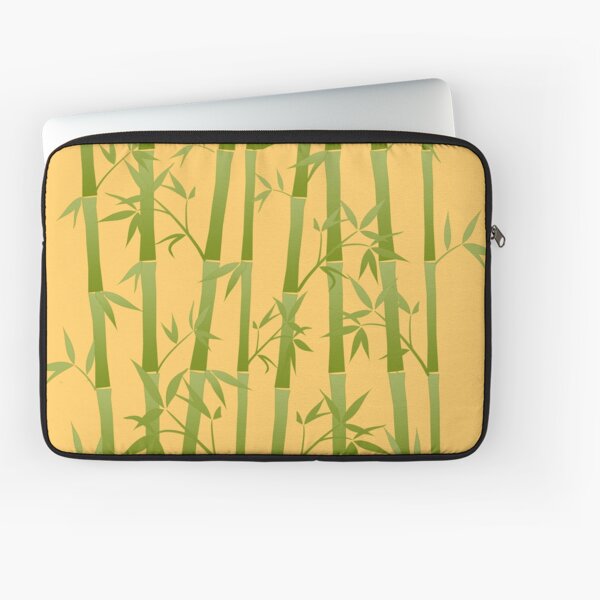 Bright Yellow Green Living Bamboo Laptop Sleeve