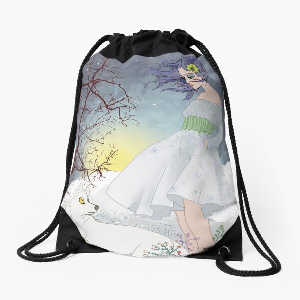 Winter magic Drawstring Bag