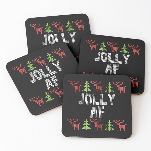 Item preview, Jolly Af Ugly Christmas Sweater with Trees and Reindeers  designed and sold by alenaz.