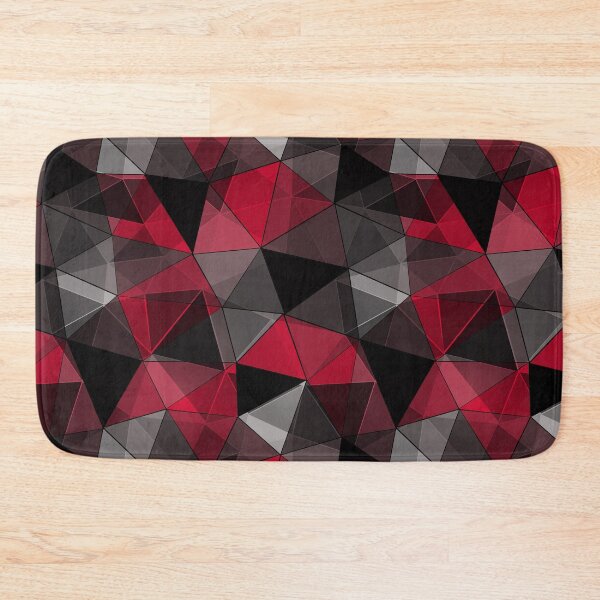 Item preview, Abstract polygonal pattern.Red, black, grey triangles. designed and sold by marinaklykva.
