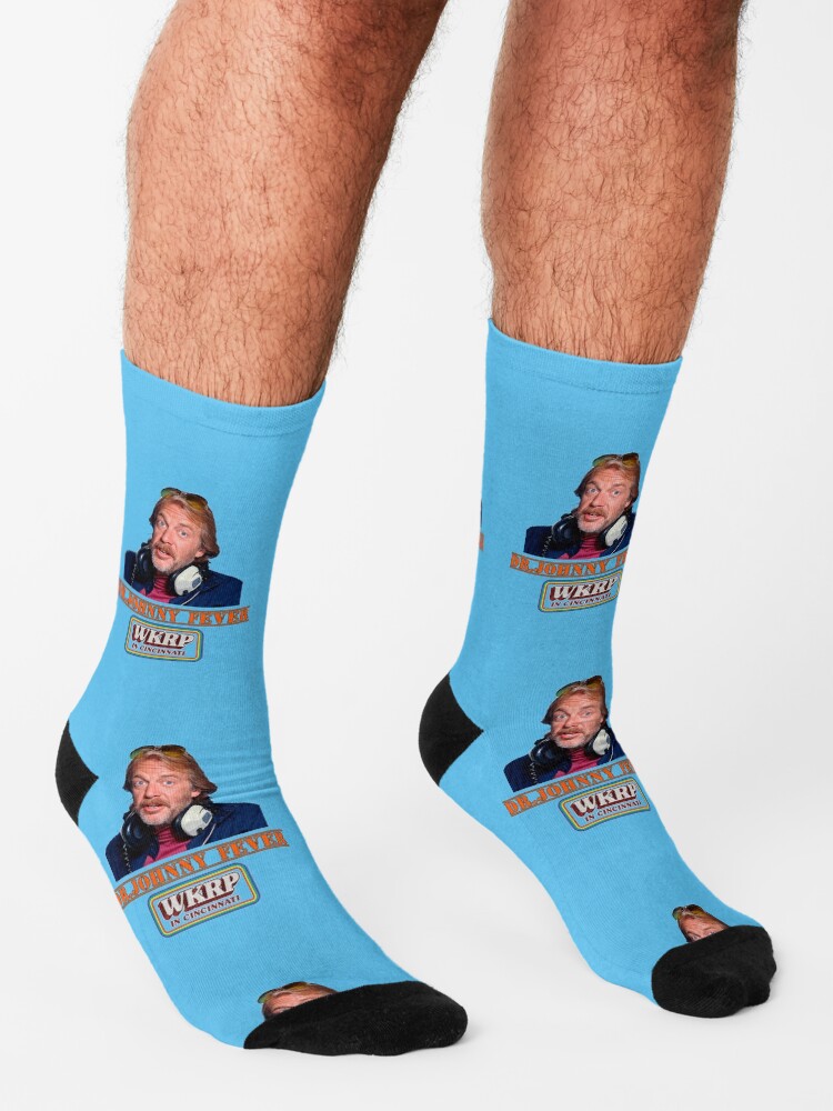 "Dr Johnny Fever" Socks by garigots Redbubble
