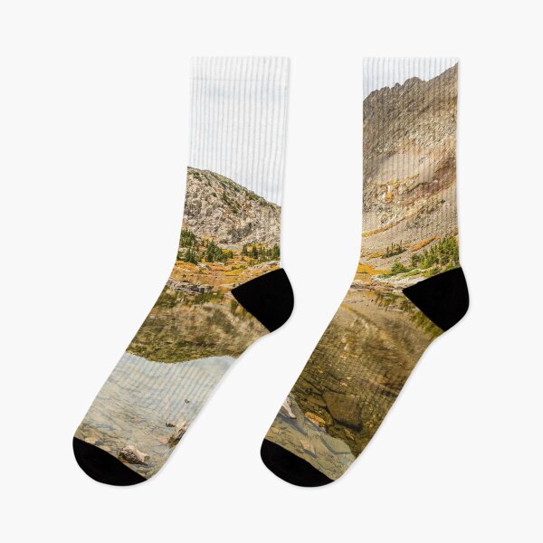 Item preview, Crystal Clear Lake // Rustic Mountain Gray Sky and Autumn Colors designed and sold by catbyrdcolorado.