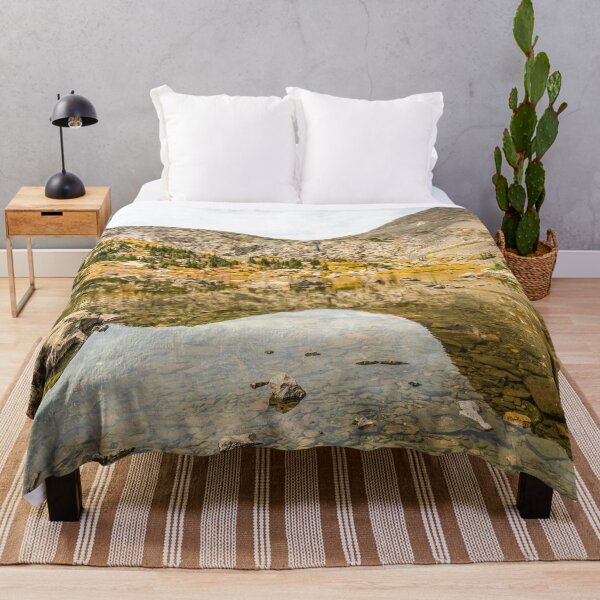 Item preview, Crystal Clear Lake // Rustic Mountain Gray Sky and Autumn Colors designed and sold by catbyrdcolorado.