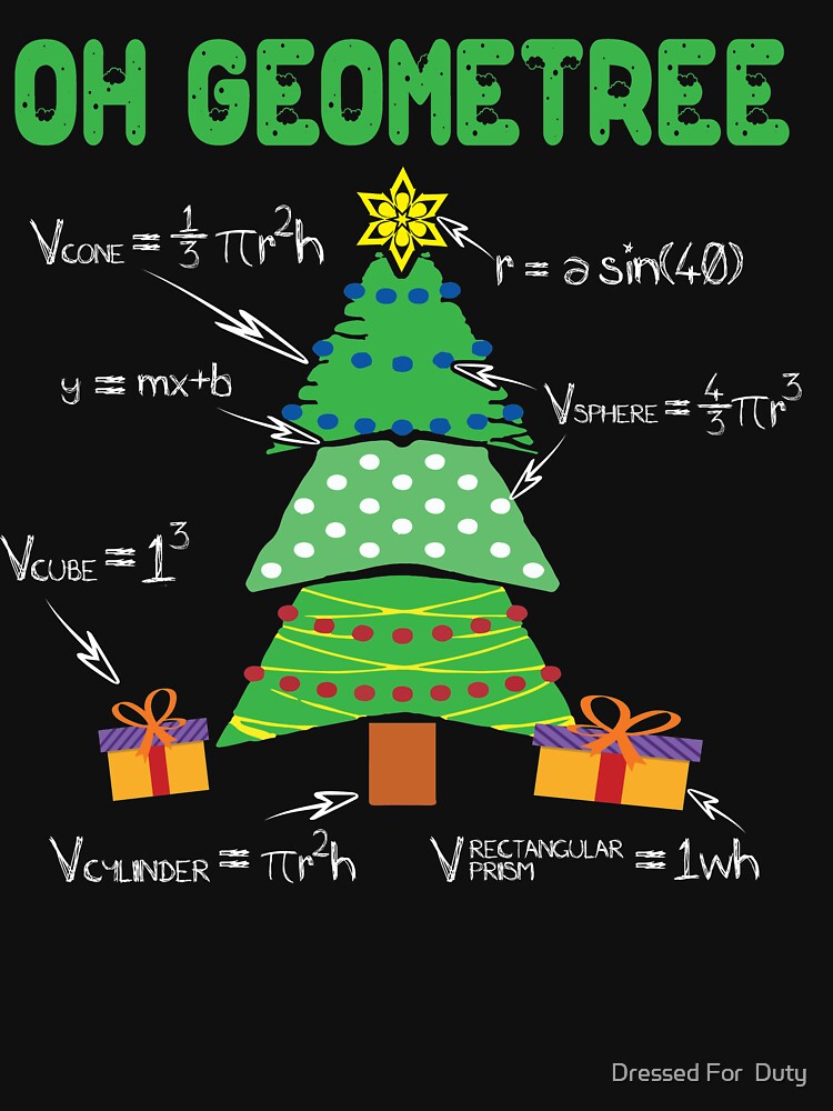 Discover Oh Geometree Geometry Math Science Teacher Christmas Gift Essential T-Shirt