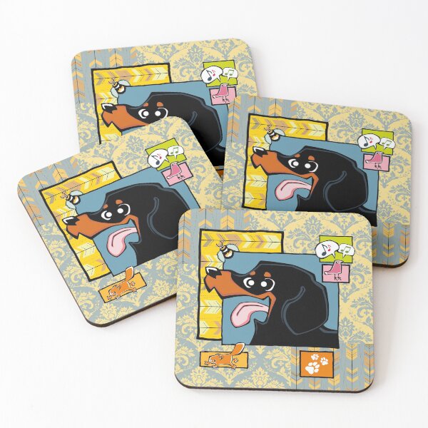 Item preview, Dachshund - Smooth Hair - Black and Tan (Collage) designed and sold by TheChicken.