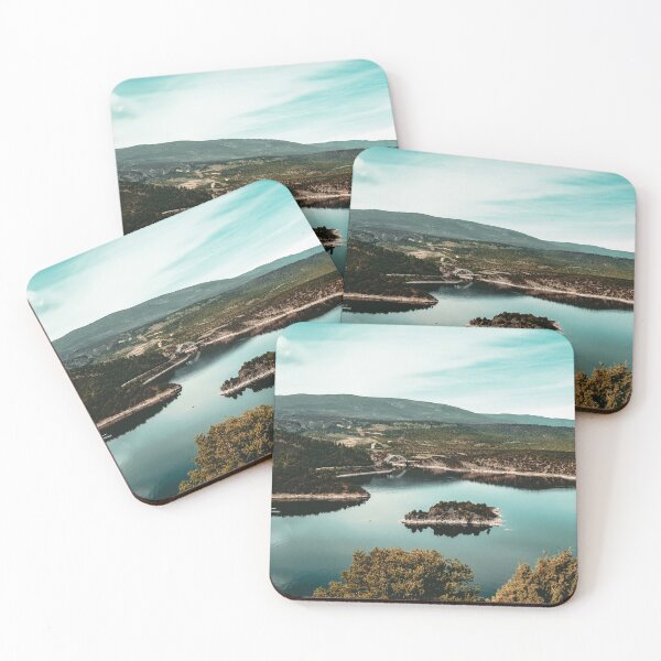 Item preview, Little Mountain Island // Teal and Rustic Lake Photograph in Colorado designed and sold by catbyrdcolorado.
