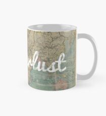 Fernweh auf Vintage-Karte Tasse (Standard)