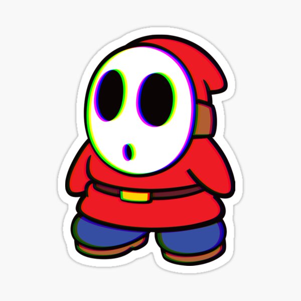 3D Shy Guy Sticker