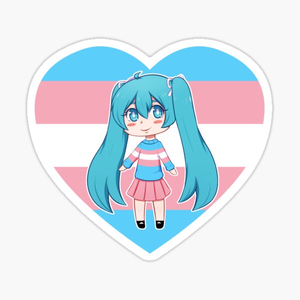 Trans Rights Heart Miku Sticker