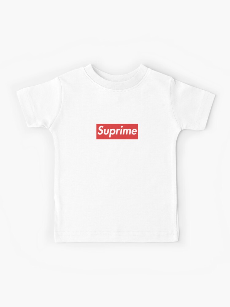 Suprime Supreme Design Kids T Shirt By Younggouda Redbubble - supreme roblox t shirt designs