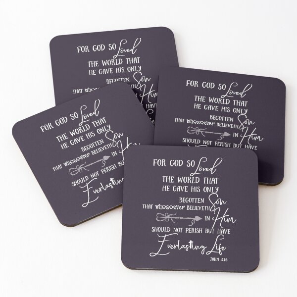 Item preview, John 3.16 KJV Bible Verse designed and sold by motivateme.