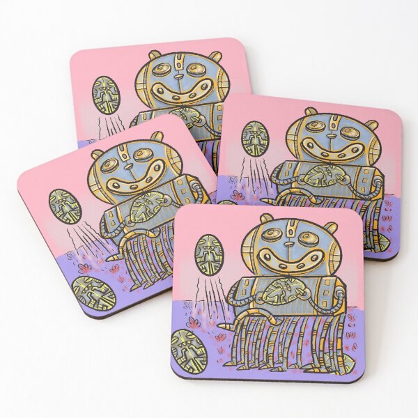 Item preview, robot mom with football children designed and sold by Gammaraybots.
