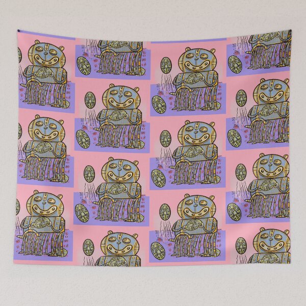 Item preview, robot mom with football children designed and sold by Gammaraybots.