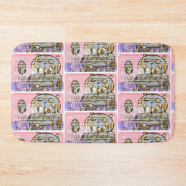 Item preview, Pop-art tape cassette Robot mom kicks football children designed and sold by Gammaraybots.