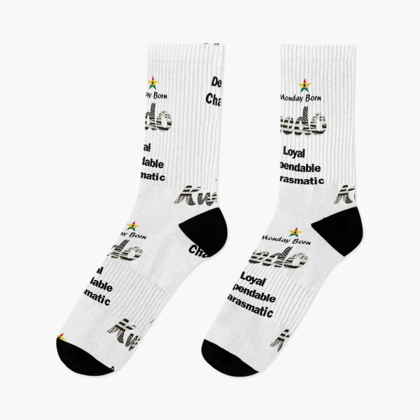 Item preview, Monday Born Ghanaian Male Name 'Kwedo' in black and white designed and sold by WhoWeAre.