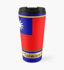 Taiwan Named Flag Stickers, Gifts and Products Travel Mug