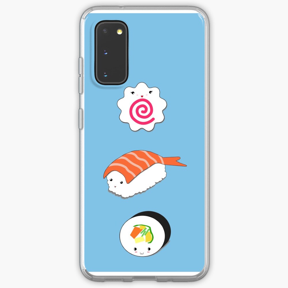 Cute Sushi Drawings Samsung Case Skin For Samsung Galaxy By Reenkay Redbubble