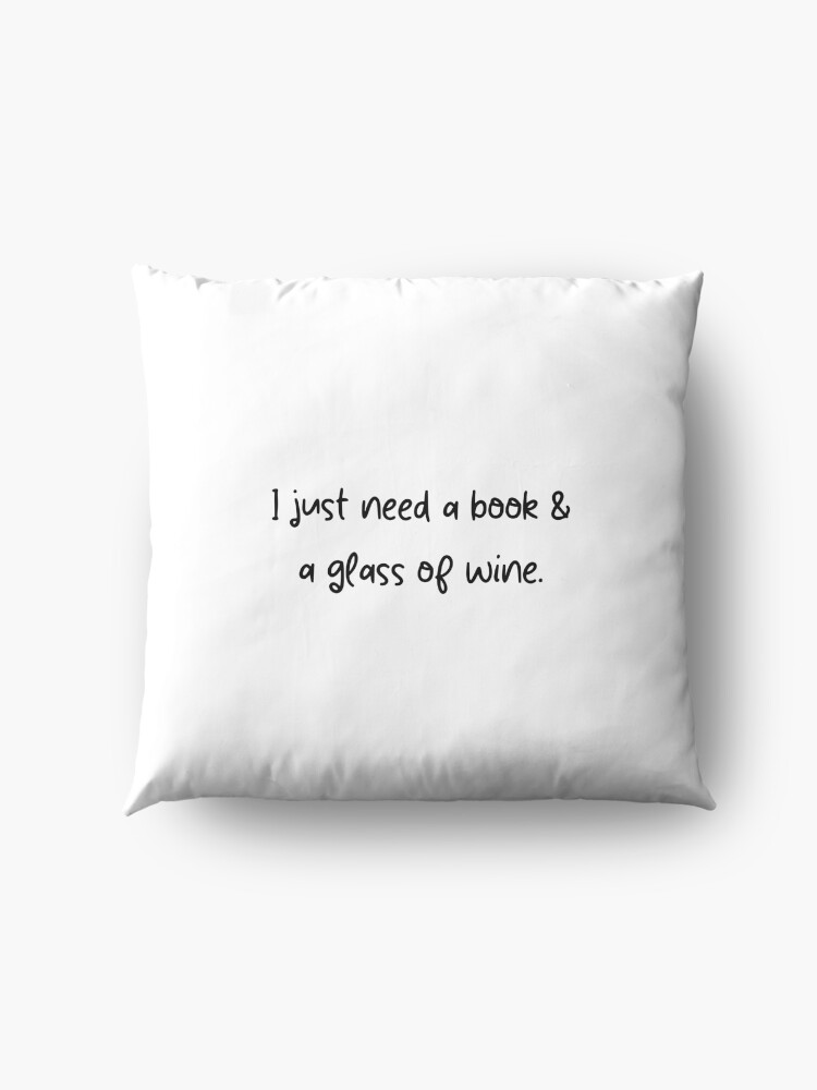 Vista alternativa de Cojines de suelo Solo necesito un libro y una copa de vino - Diseño