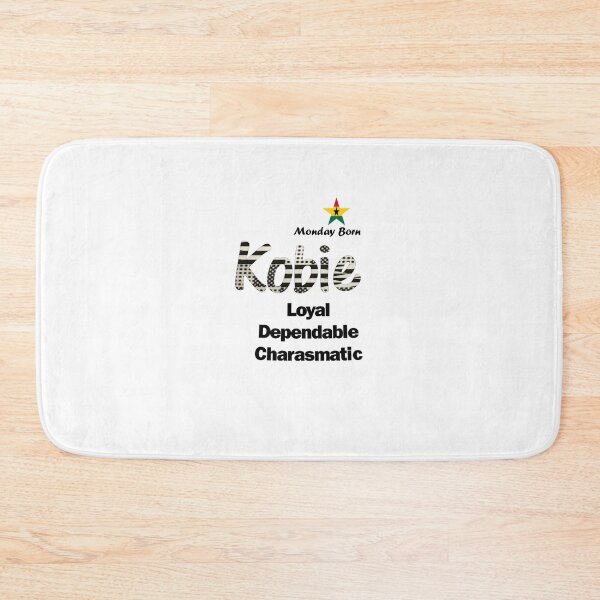 Item preview, Monday Born Ghanaian Male Name 'Kobie' in black and white designed and sold by WhoWeAre.