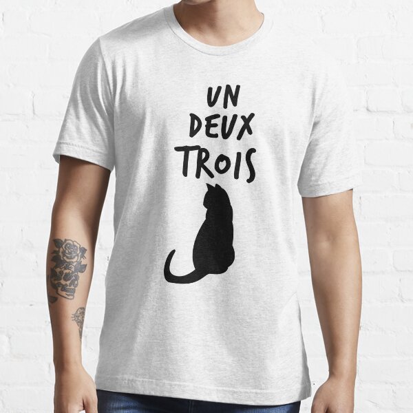 Vista previa del artículo con la obra «Un Deux Trois Cat Funny French Frase For The Cat Lovers Camiseta», diseñado y vendido por issambak.