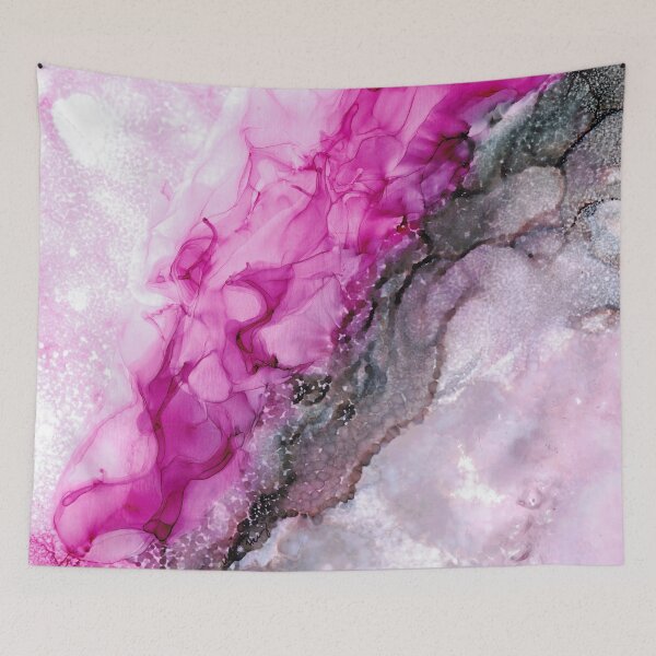 Item preview, Pink Divide: Original Abstract Alcohol Ink Painting designed and sold by herzart.