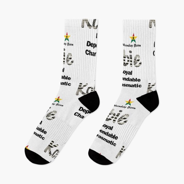 Item preview, Monday Born Ghanaian Male Name 'Kobie' in black and white designed and sold by WhoWeAre.