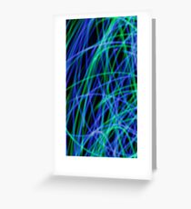 blue light trail Greeting Card