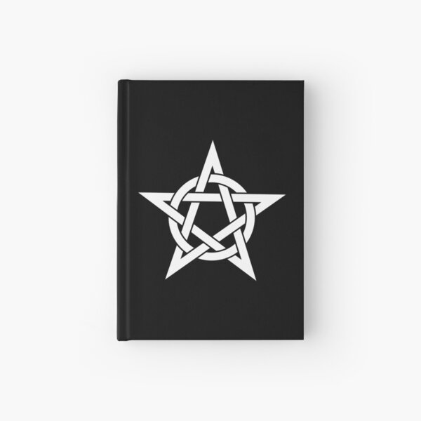 Pentagram in Black and White Hardcover Journal