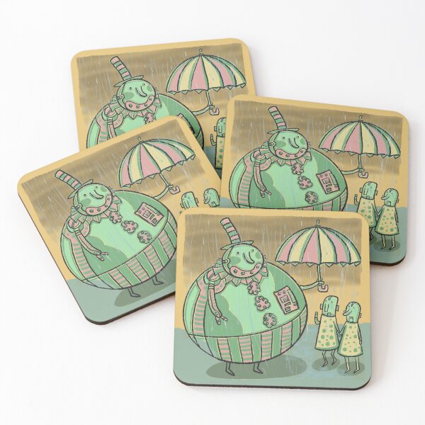 Item preview, Robot in the rain with umbrella  designed and sold by Gammaraybots.