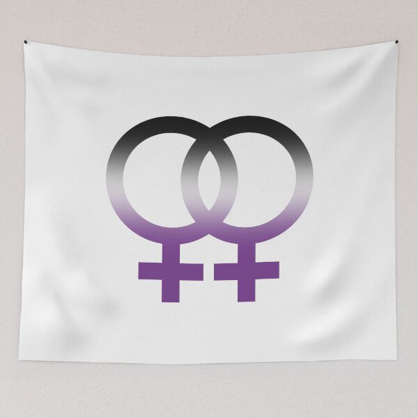 Item preview, wlw y ace, símbolos entrelazados con gradiente asexual designed and sold by Skyler Orion X.