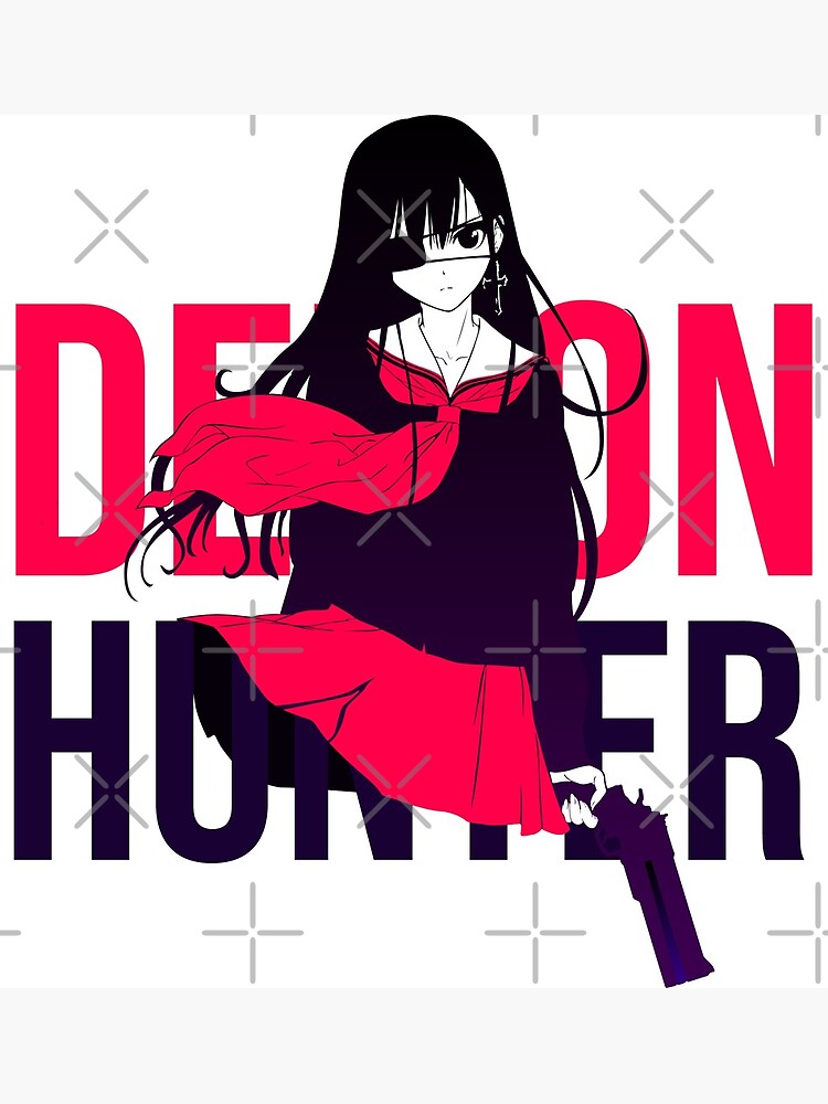 Red anime avatar girl demon hunter