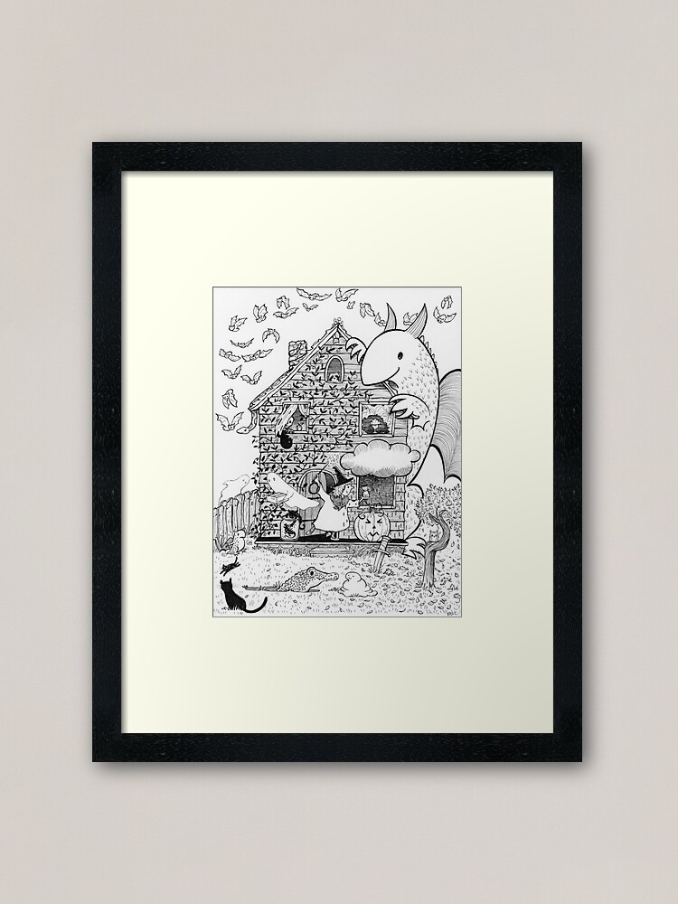 Alternate view of Busy Halloween Framed Art Print