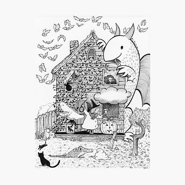 Busy Halloween Photographic Print